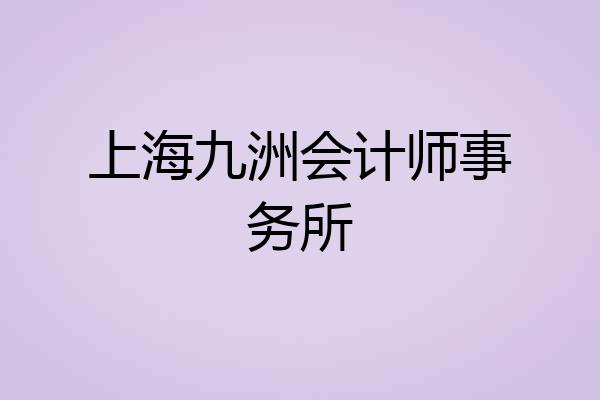 上海九洲会计师事务所