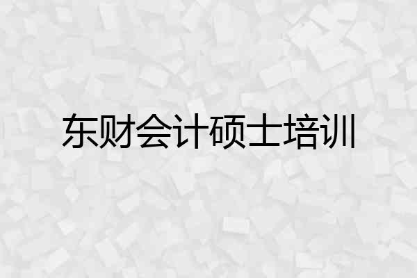 东财会计硕士培训