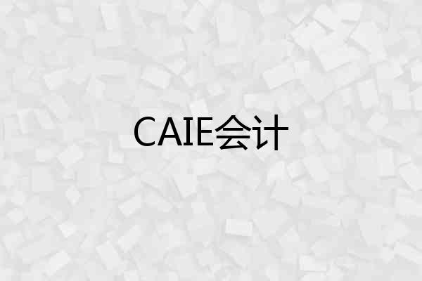 CAIE会计