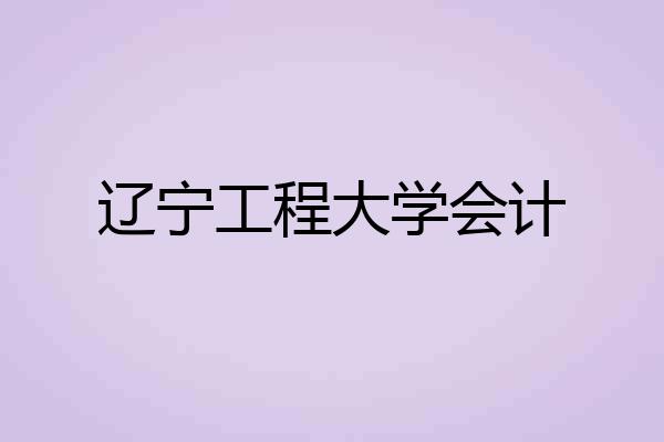 辽宁工程大学会计