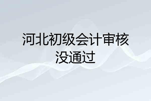 河北初级会计审核没通过