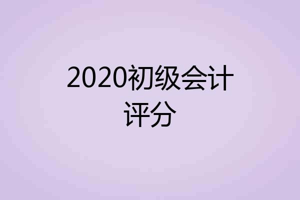 2020初级会计评分