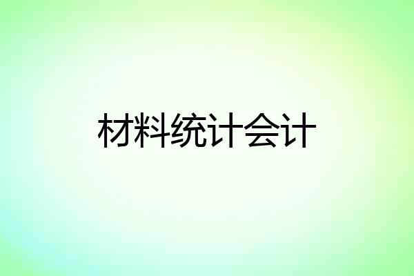 材料统计会计