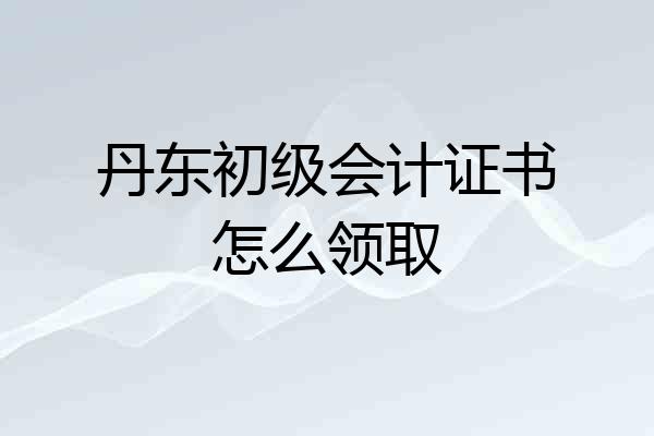 丹东初级会计证书怎么领取