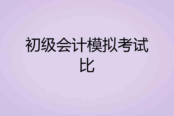 初级会计模拟考试比