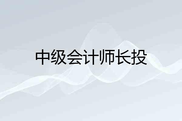 中级会计师长投