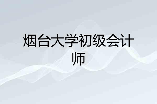 烟台大学初级会计师