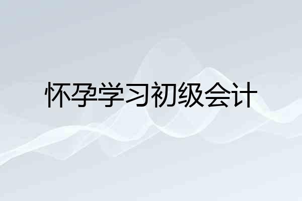 怀孕学习初级会计