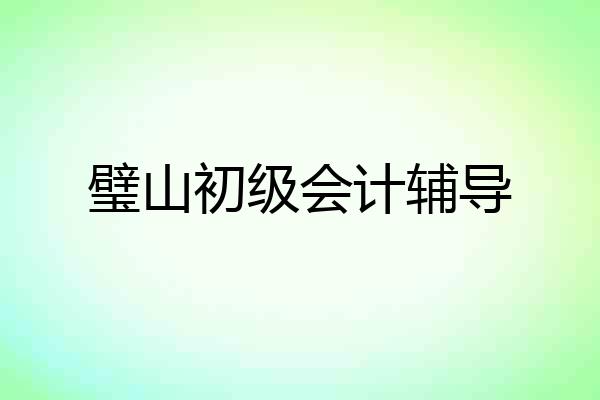 璧山初级会计辅导