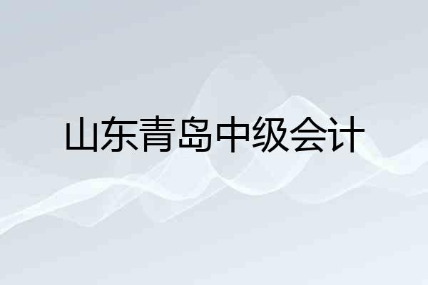 山东青岛中级会计