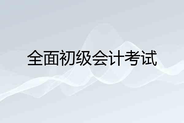 全面初级会计考试