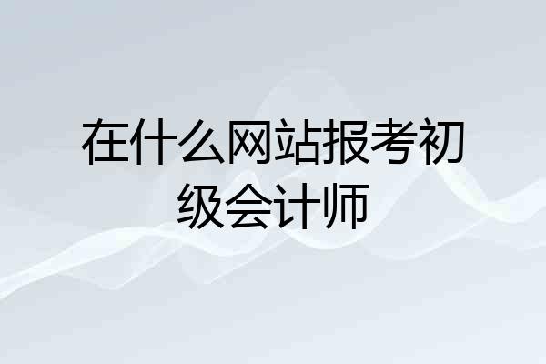 在什么网站报考初级会计师