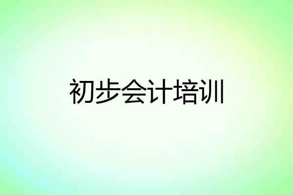 初步会计培训