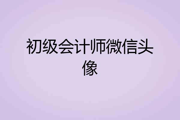 初级会计师微信头像