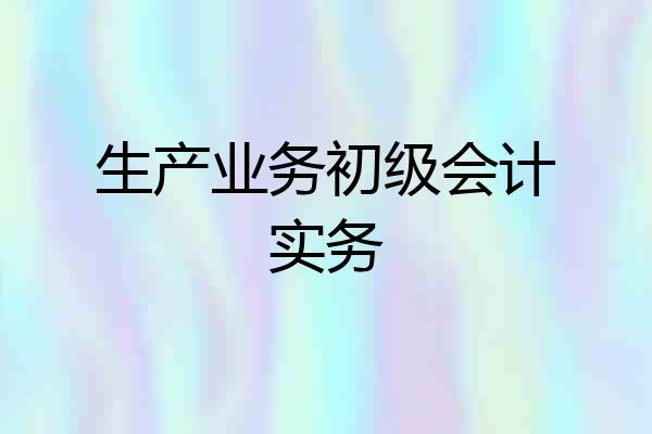 生产业务初级会计实务