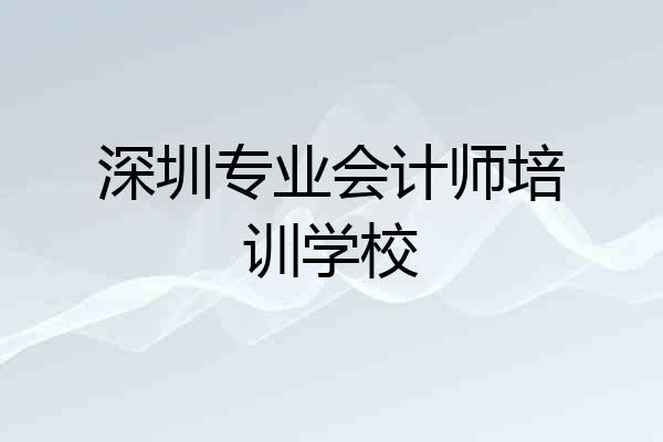 深圳专业会计师培训学校
