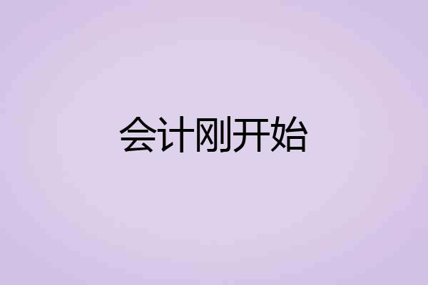会计刚开始