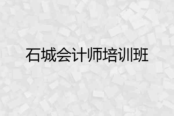 石城会计师培训班