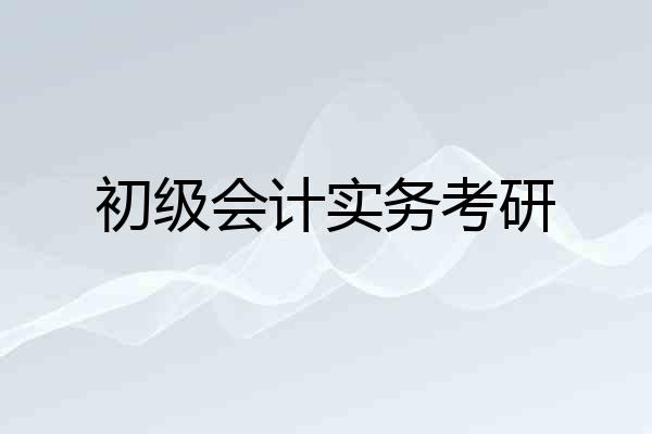 初级会计实务考研