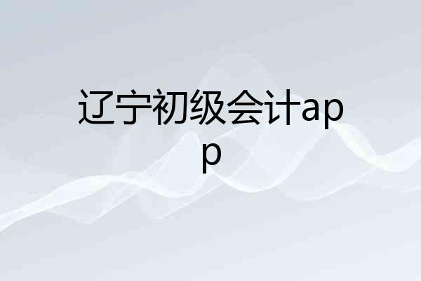 辽宁初级会计app
