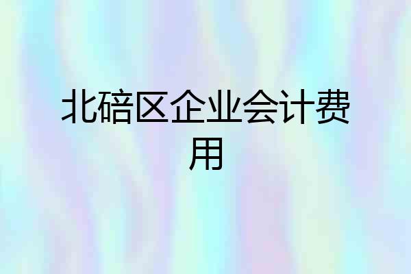 北碚区企业会计费用