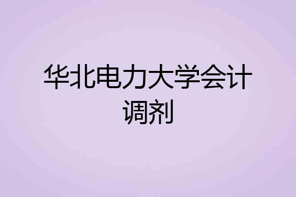 华北电力大学会计调剂