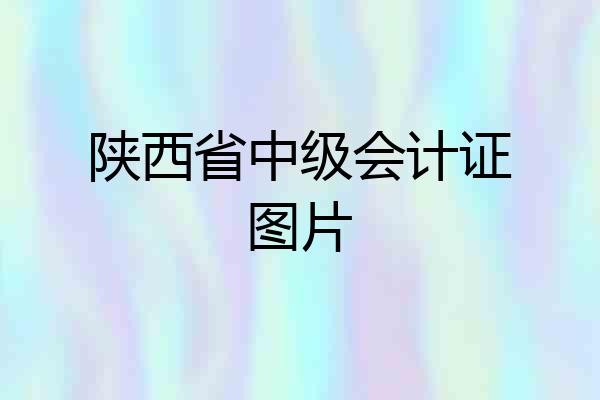 陕西省中级会计证图片