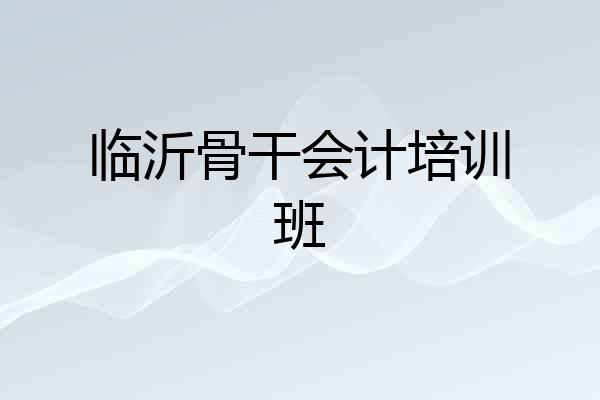 临沂骨干会计培训班