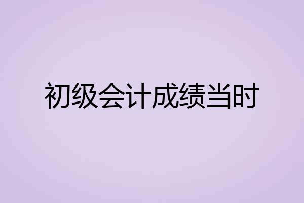 初级会计成绩当时