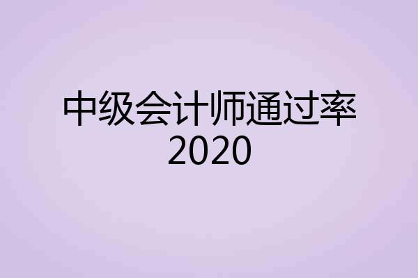 中级会计师通过率2020