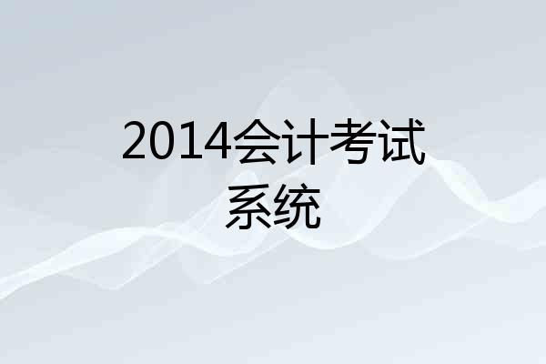 2014会计考试系统