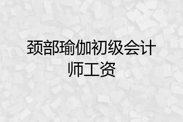 颈部瑜伽初级会计师工资