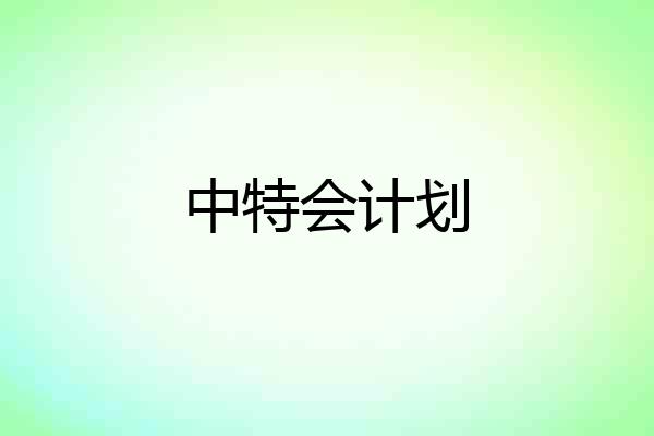中特会计划