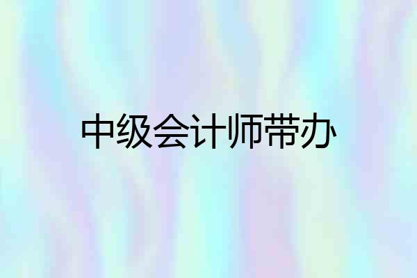 中级会计师带办
