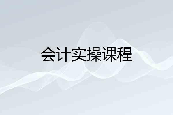 会计实操课程