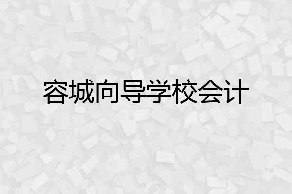 容城向导学校会计