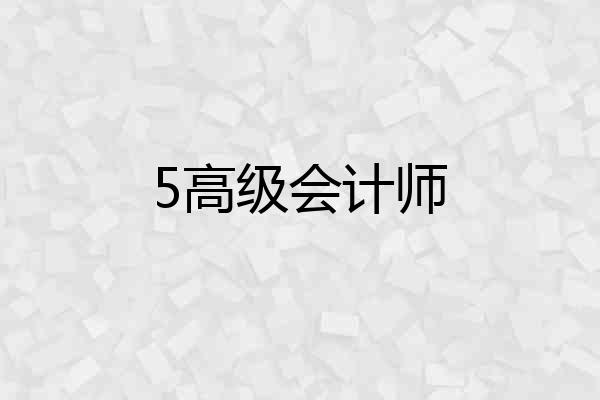 5高级会计师