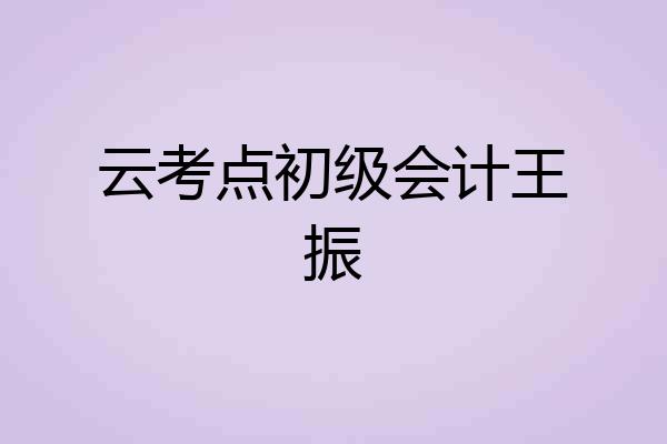 云考点初级会计王振