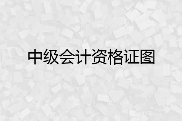 中级会计资格证图