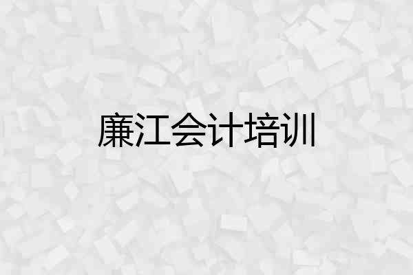 廉江会计培训