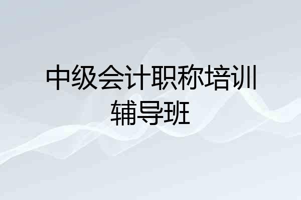 中级会计职称培训辅导班