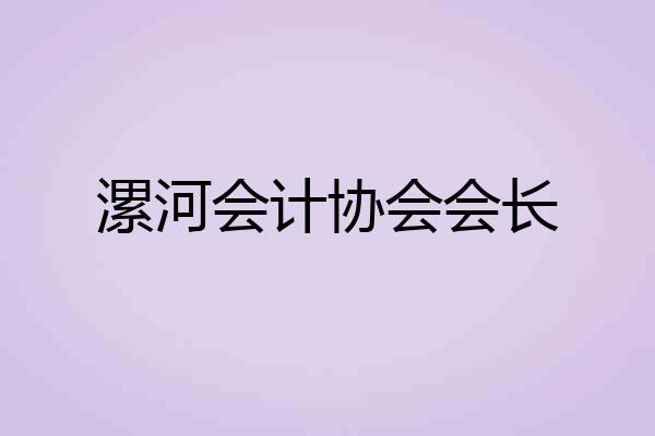 漯河会计协会会长