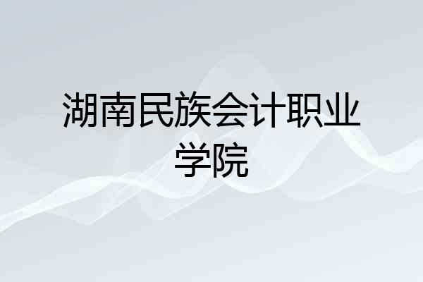 湖南民族会计职业学院
