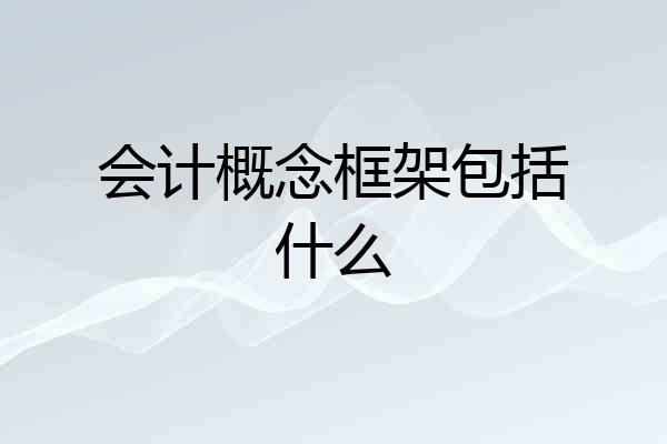 会计概念框架包括什么
