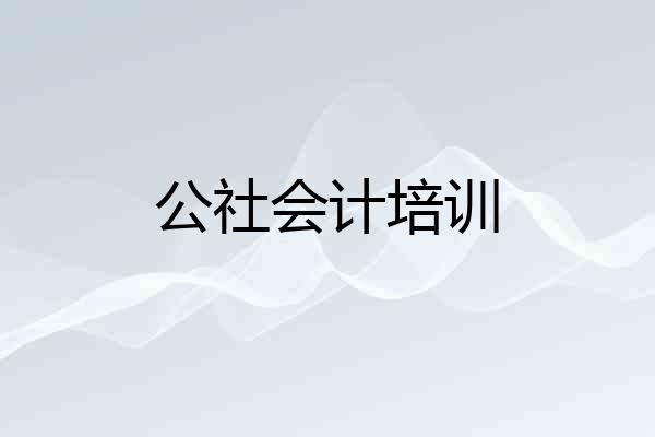 公社会计培训