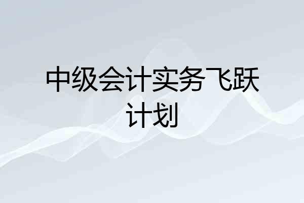 中级会计实务飞跃计划