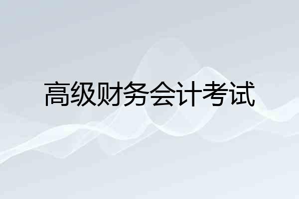 高级财务会计考试
