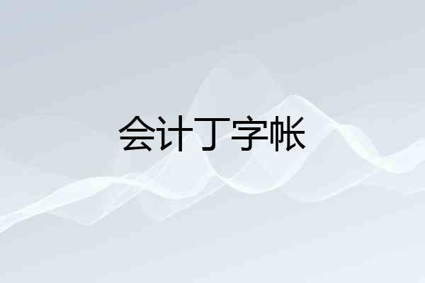 会计丁字帐