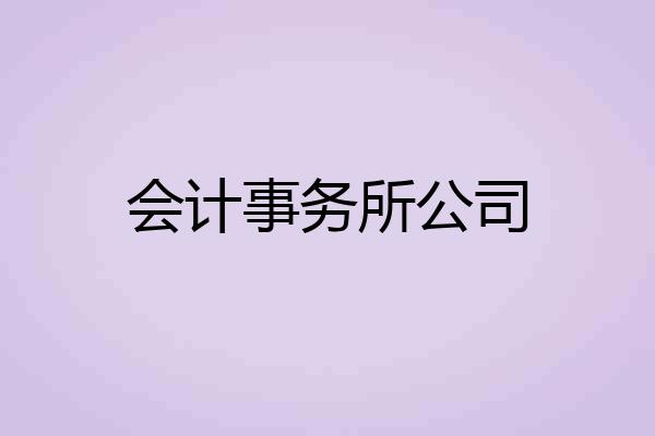会计事务所公司