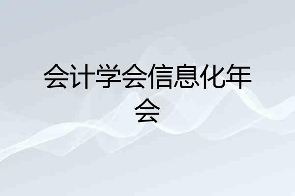 会计学会信息化年会